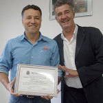 O empresário Marcelo Detoni e o vereador Luiz Otávio Coelho - Pardal, autor da Moção de Aplauso