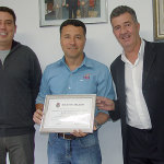 O presidente da Câmara Rodrigo Mattos, Marcelo Detoni e o vereador Pardal